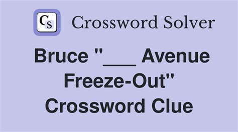 freeze crossword clue